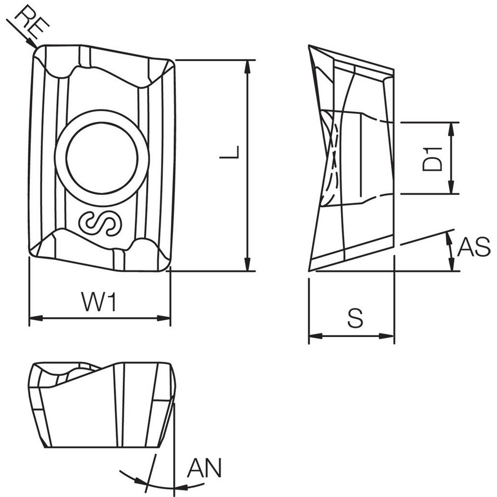 Kyocera Milling Insert BDMT070304ERJS PR1225, Solid Carbide MSC