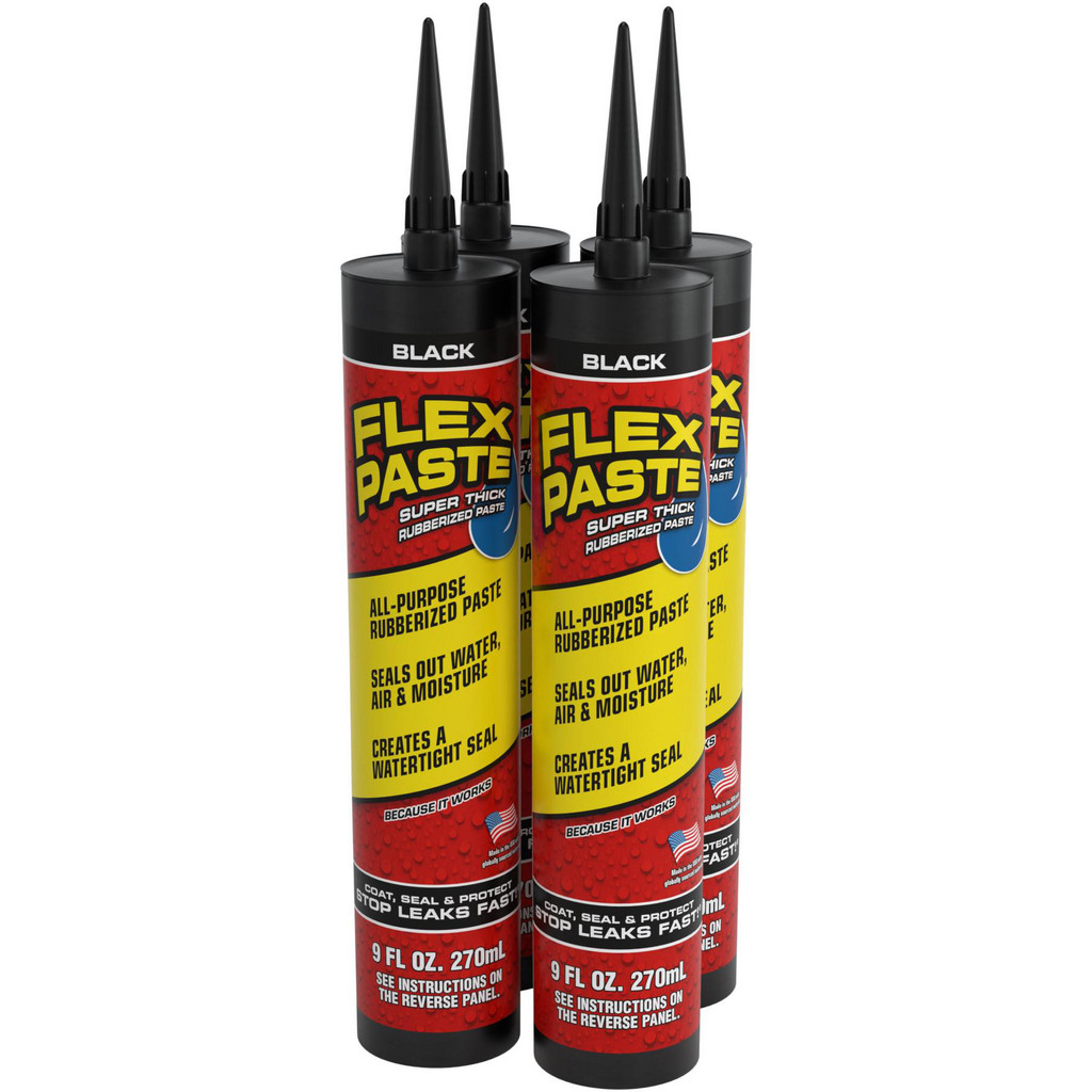 Flex Seal Flex Paste, Black, 9 oz. Cartridge - 10 Linear Feet Coverage, Paste | Part #PFSBLKR10
