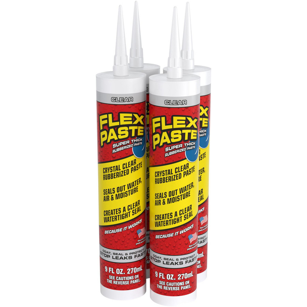 Flex Seal Flex Paste, Clear, 9 fl, oz. Cartridge - 10 Linear Feet Coverage, Paste | Part #PFSCLRR09