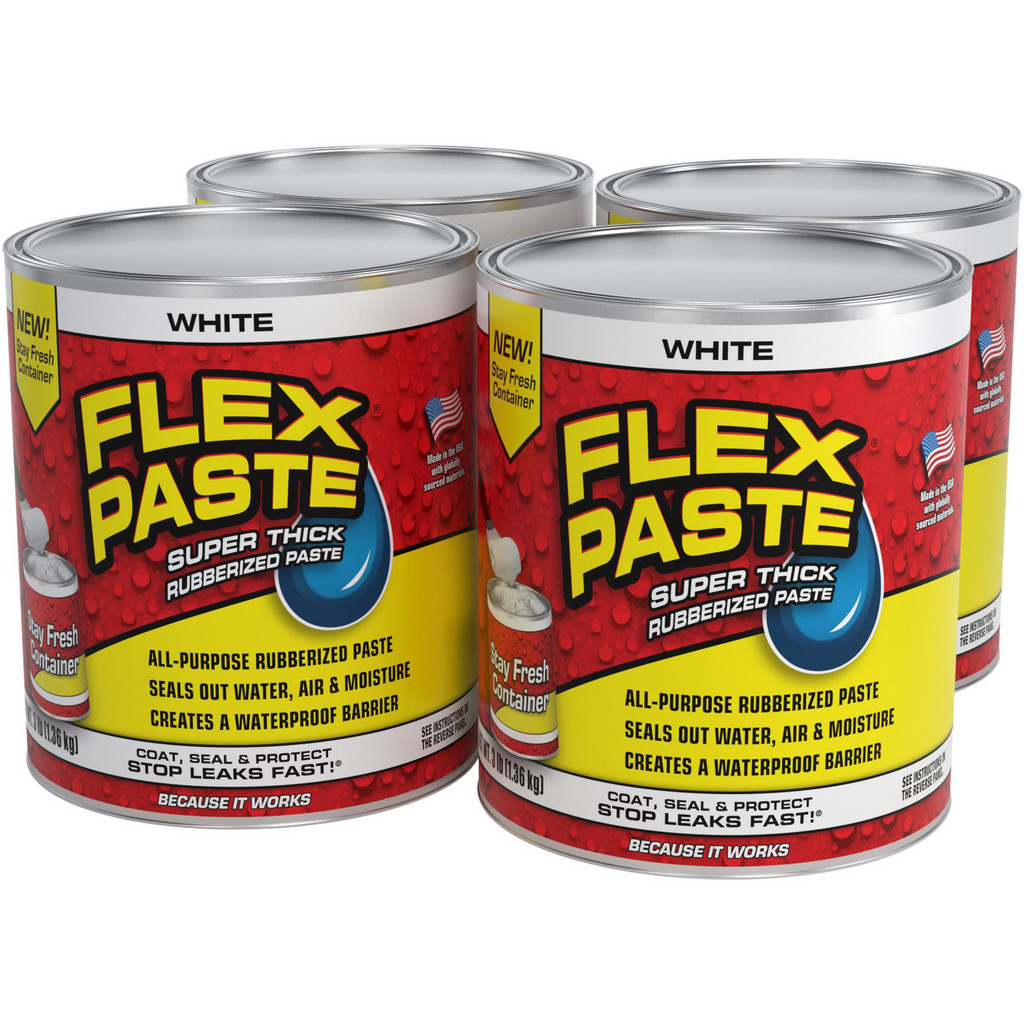 Flex Seal Flex Paste, White, 3 lb - 10 Linear Feet Coverage, Paste | Part #PFSWHTR32