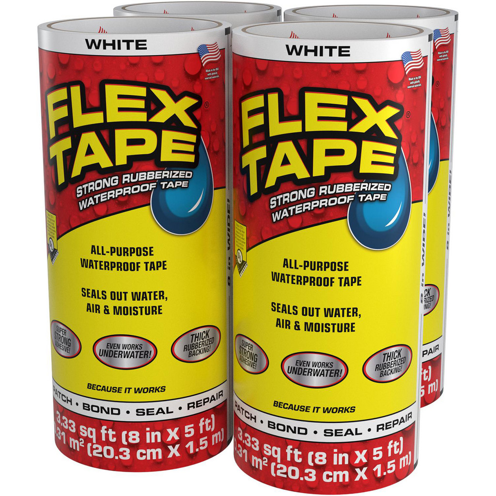 Flex Seal Flex Tape, White, 8" x 5' | Part #TFSWHTR0805