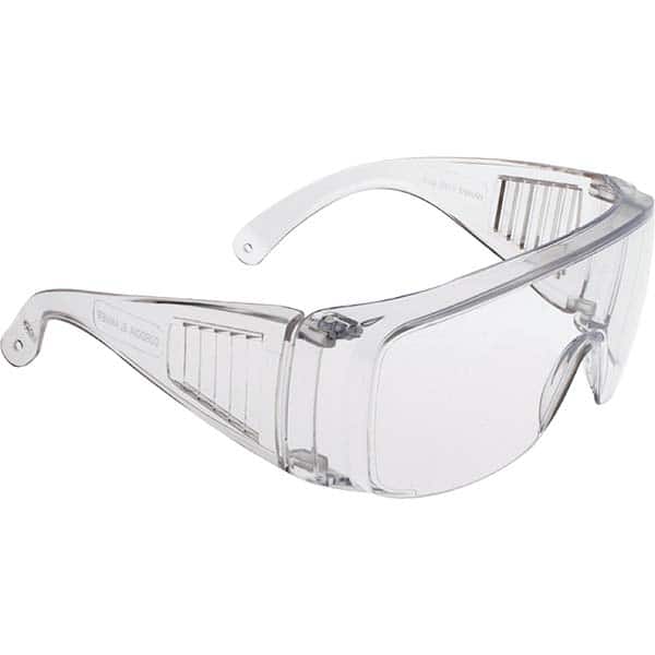 Safety Glass: Uncoated, Polycarbonate, Clear Lenses, Full-Framed