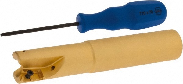 2.13" Max Drill Depth, 2xD, 1-1/16" Diam, Indexable Insert Drill