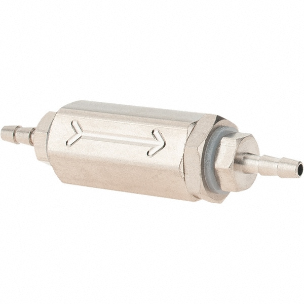 Universal Check Air Valve: 1/16" Inlet, Barb Thread