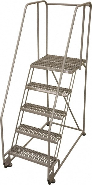 Cotterman - Steel Tilt & Roll Rolling Ladder: 5 Step | MSC Industrial ...