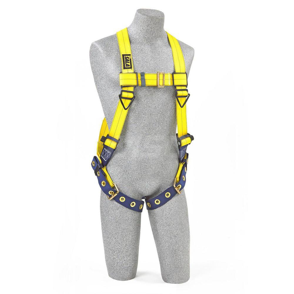 Fall Protection Harnesses: 420 Lb, Vest Style, Size Large, For General Industry, Polyester, Back