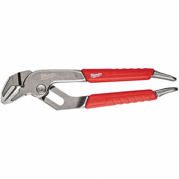 Tongue & Groove Plier: 1" Cutting Capacity - Angle Head, Comfort Grip Handle