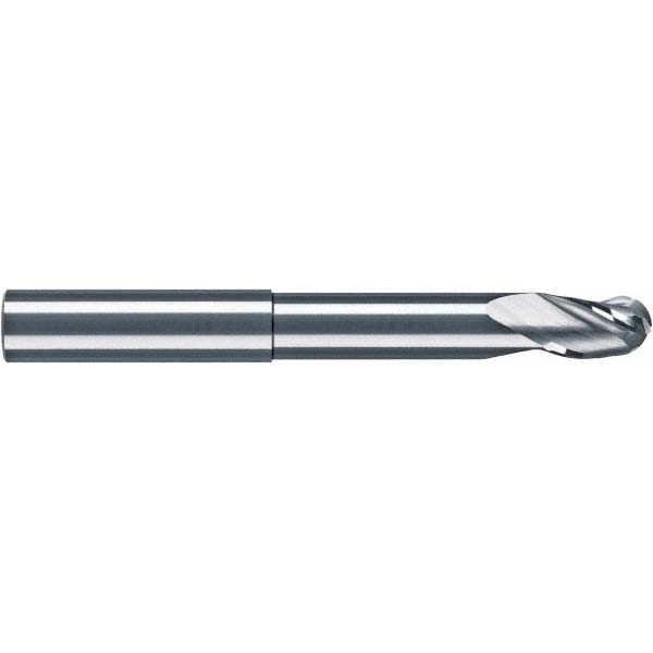 Ball End Mill: 1/2" Dia, 1/2" LOC, 3 Flute, Solid Carbide