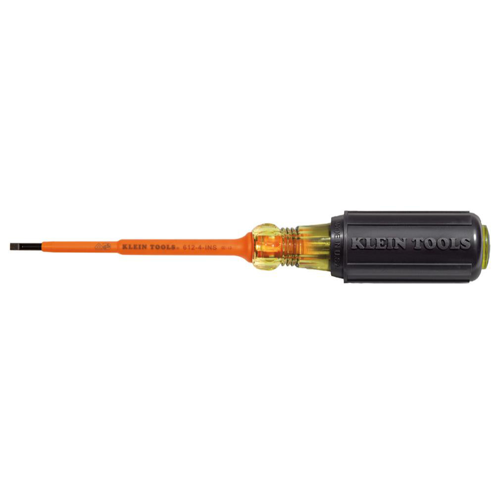 Slotted Screwdriver: 1/8" Width, 7-3/4" OAL, 4" Blade Length
