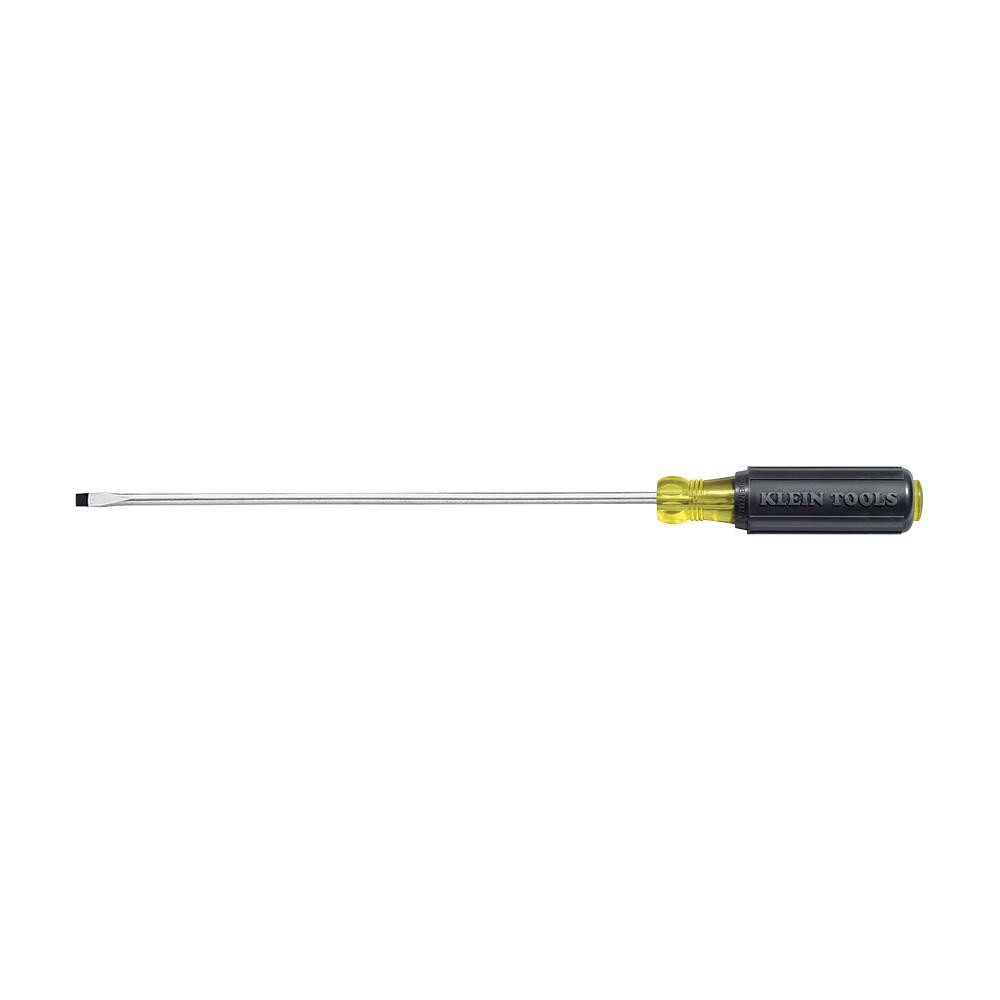 Slotted Screwdriver: 1/8" Width, 12-3/4" OAL, 10" Blade Length