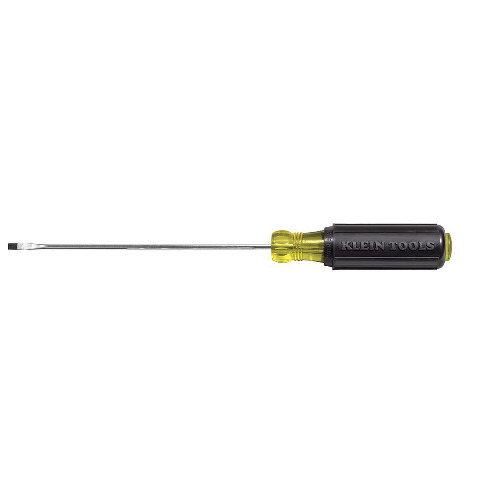 Slotted Screwdriver: 3/32" Width, 6-3/4" OAL, 4" Blade Length