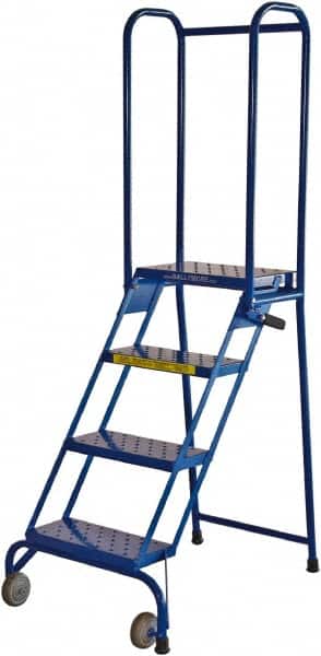 Steel Rolling Ladder: 4 Step