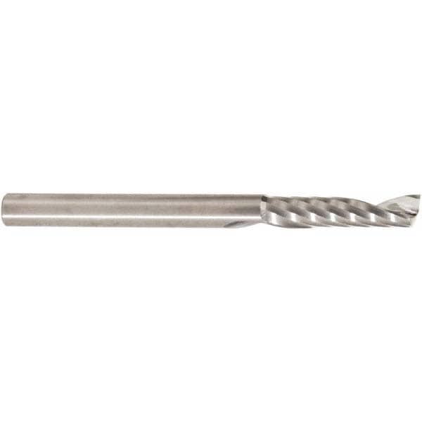 Spiral Router Bit: 0.25" Dia, 1.0625" LOC, 1/4" Shank Dia, Upcut