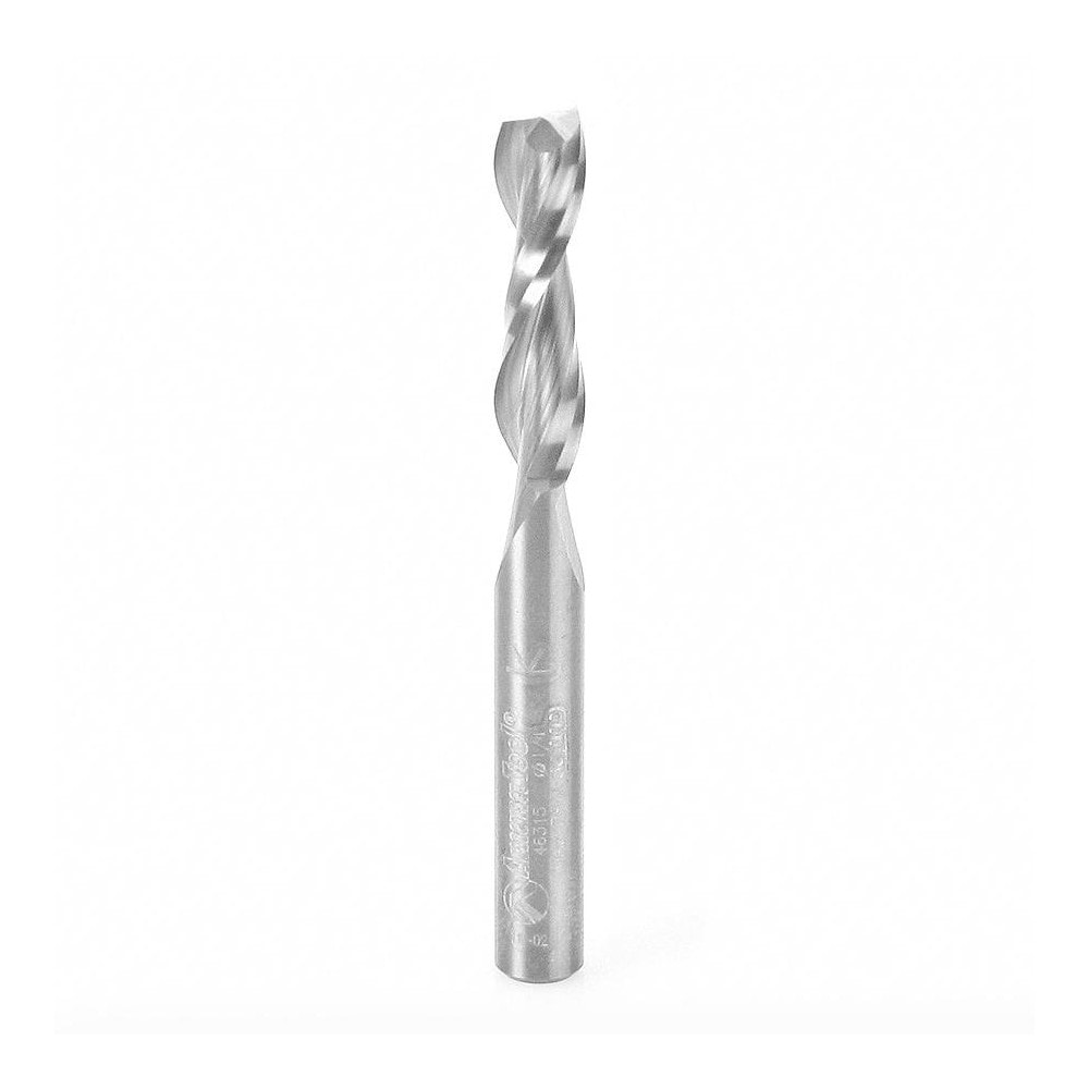 Spiral Router Bit: 0.25" Dia, 1" LOC, 1/4" Shank Dia, Upcut