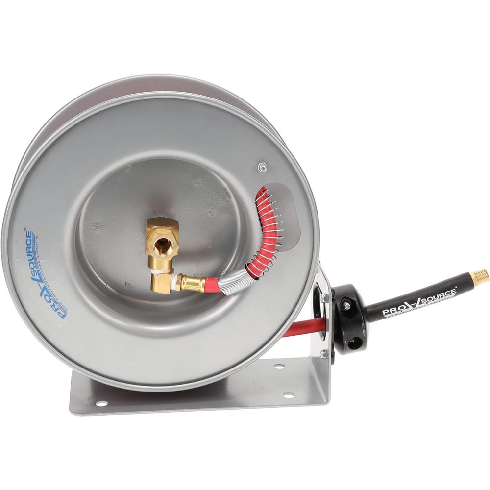 PRO-SOURCE - Hose Reel with Hose: 1/4″ ID Hose x 15', Spring Retractable -  61358966 - MSC Industrial Supply