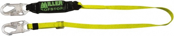 Miller 910WLS-Z7/6FTYL 6 Long, 310 Lb Capacity, 1 Leg Locking Snap Hook Harness Shock Absorbing Lanyard Image