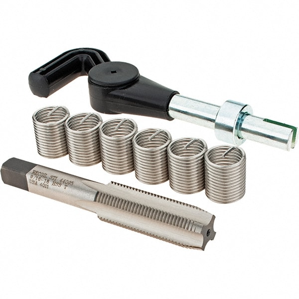 Recoil Thread Repair Kit: Free-Running & Screw-Locking - 10 PC, Stainless Steel Insert | Part #34095