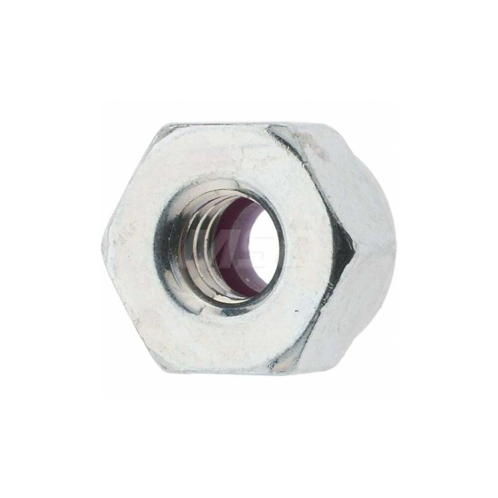 Value Collection Hex Lock Nut Insert Nylon Insert Grade 2 Steel Zinc Finish Msc