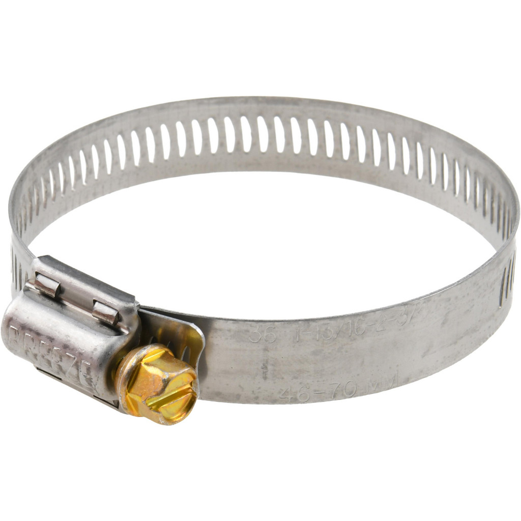 Made in USA | Value Collection Worm Gear Clamp: Worm Drive, SAE 36, 1-13/16 to 2-3/4" Dia, Stainless Steel Band - Stainless Steel Housing | 10-Pack