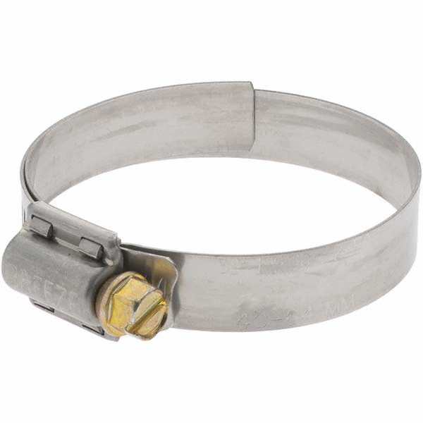 Worm Gear Clamp: SAE 32, 1-9/16 to 2-1/2" Dia, Stainless Steel Band