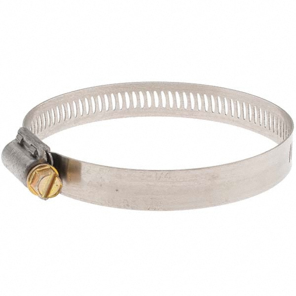 Worm Gear Clamp: SAE 44, 2-5/16 to 3-1/4" Dia, Stainless Steel Band