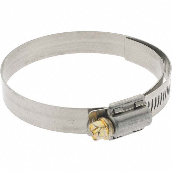 Worm Gear Clamp: SAE 44, 2-5/16 to 3-1/4" Dia, Stainless Steel Band