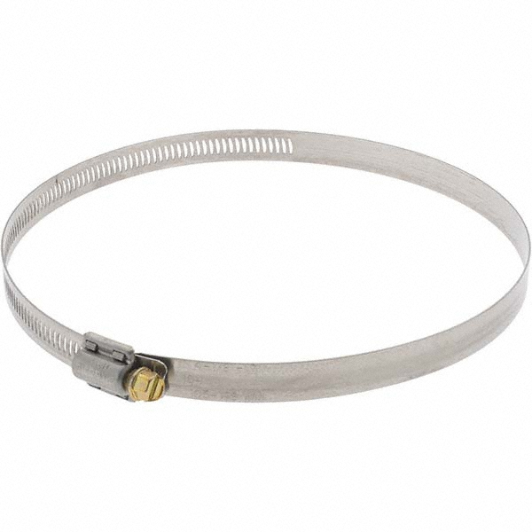 Worm Gear Clamp: SAE 104, 4-1/8 to 7" Dia, Stainless Steel Band