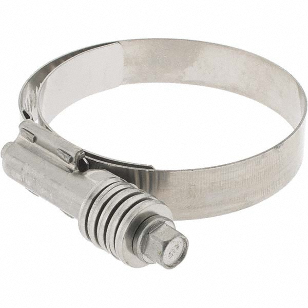 Worm Gear Clamp: SAE 312, 2-1/4 to 3-1/8" Dia, Stainless Steel Band