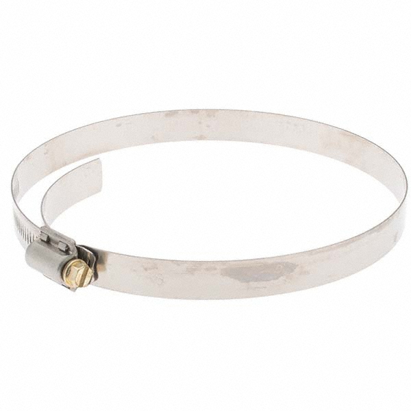 Worm Gear Clamp: SAE 88, 5-1/8 to 6" Dia, Stainless Steel Band