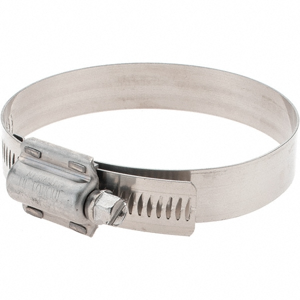 Worm Gear Clamp: SAE 362, 2-3/4 to 3-5/8" Dia, Stainless Steel Band