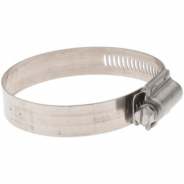 Worm Gear Clamp: SAE 312, 2-1/4 to 3-1/8" Dia, Stainless Steel Band