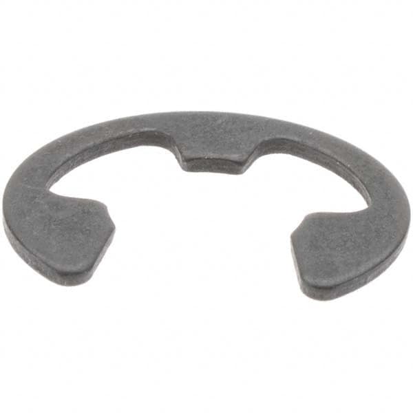 External E Style Retaining Ring: 0.25" Groove Dia, 5/16" Shaft Dia, Spring Steel