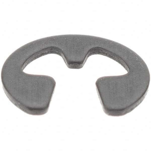 External E Style Retaining Ring: 0.074" Groove Dia, 3/32" Shaft Dia, Spring Steel
