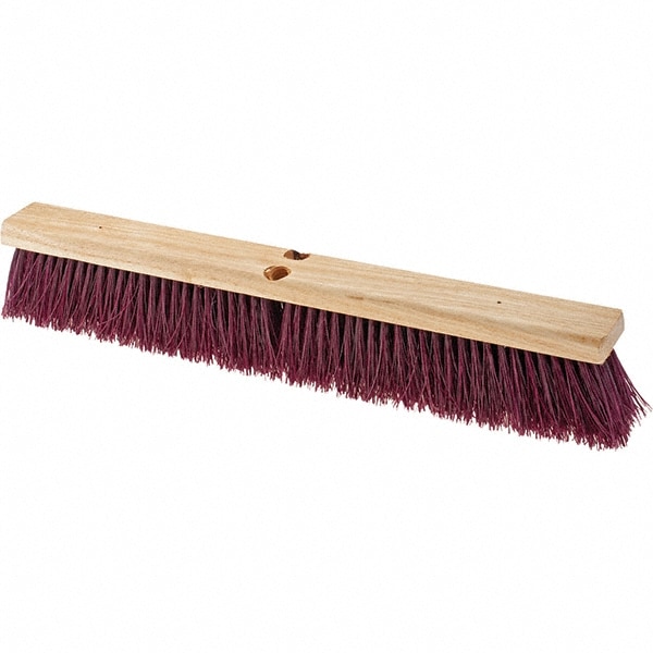 Push Broom: 24" Wide, Polypropylene Bristle