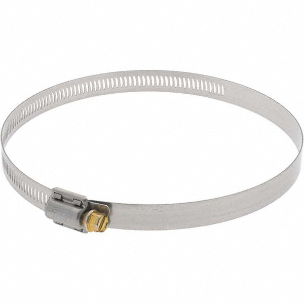 Worm Gear Clamp: SAE 88, 3-1/8 to 6" Dia, Stainless Steel Band