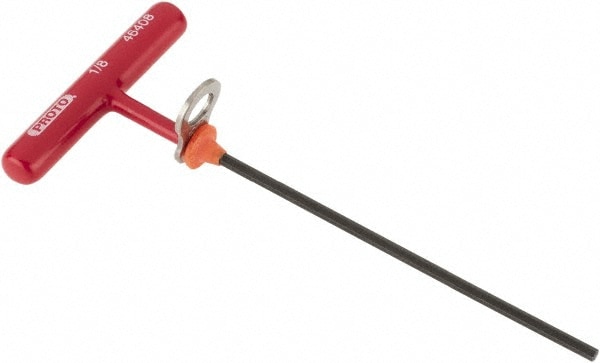 PROTO J46408-TT Hex Key: Tethered T-Handle Cushion Grip Arm Image