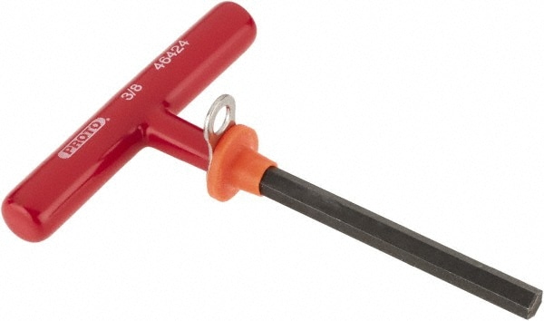 PROTO J46424-TT Hex Key: Tethered T-Handle Cushion Grip Arm Image