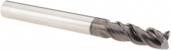 SGS 33347 Corner Radius End Mill: 1/4" Dia, 3/4" LOC, 0.02" Radius, 3 Flutes, Solid Carbide Image