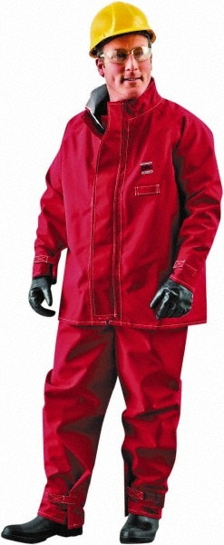 Series 66-660 Rain & Chemical Resistant Jacket: 4X-Large, Red, Polyester