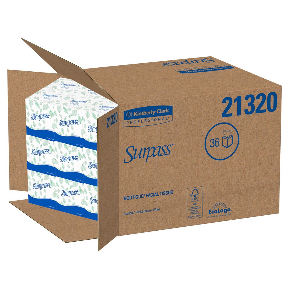 Case of (36) 110-Sheet Decorative Boxes of White Facial Tissues