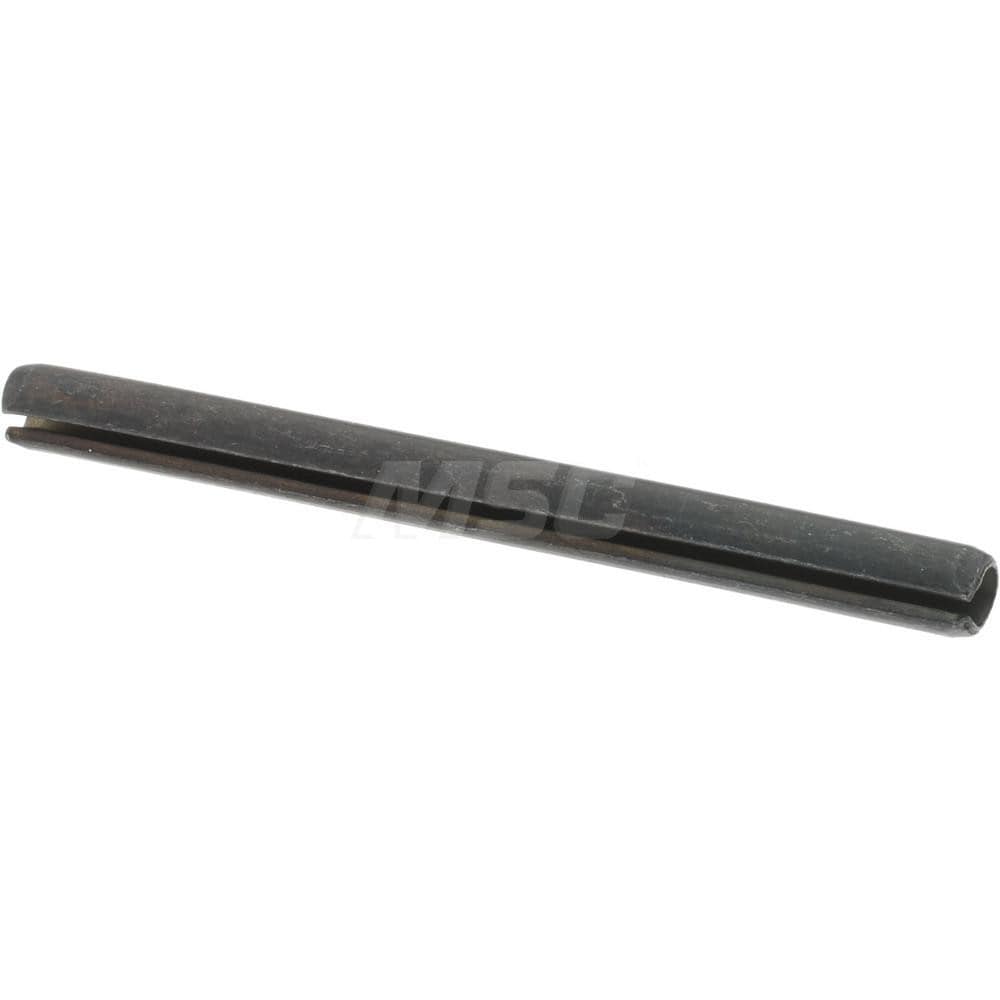 Slotted Spring Pin: 0.125" Dia, 1-1/2" Long, 1070-1090 Alloy Steel