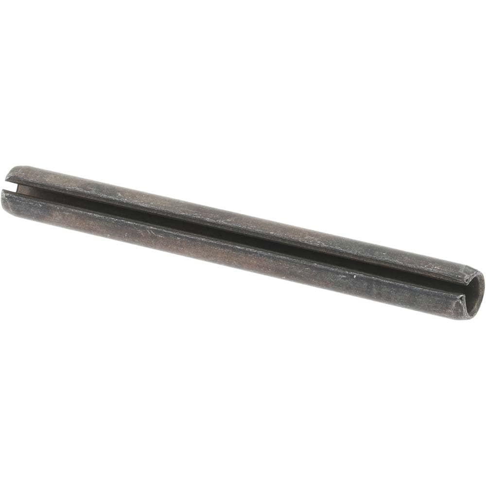 Slotted Spring Pin: 0.125" Dia, 1-1/4" Long, 1070-1090 Alloy Steel