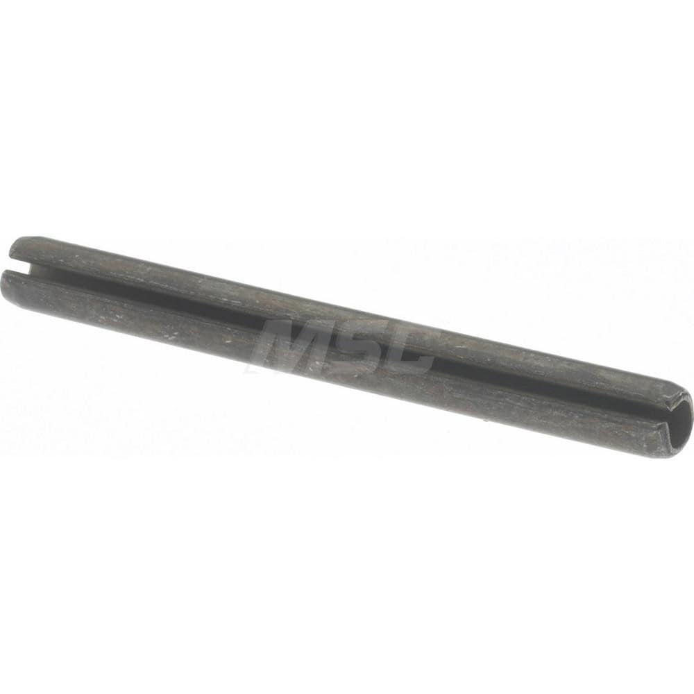 Slotted Spring Pin: 0.125" Dia, 1-1/4" Long, 1070-1090 Alloy Steel