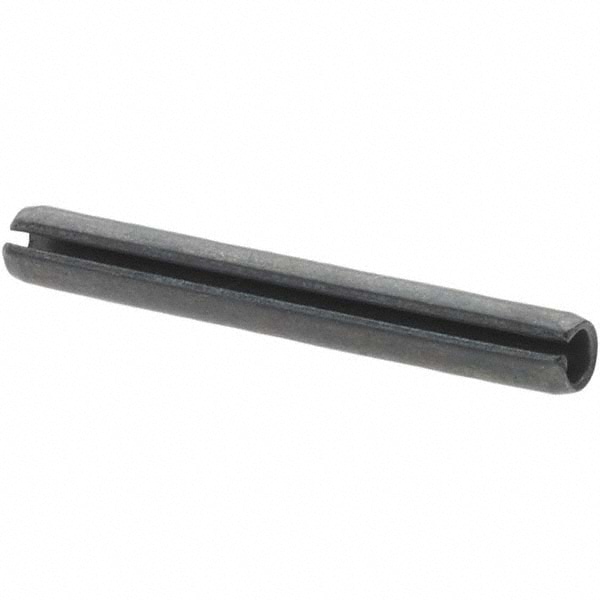 Slotted Spring Pin: 0.125" Dia, 1" Long, 1070-1090 Alloy Steel