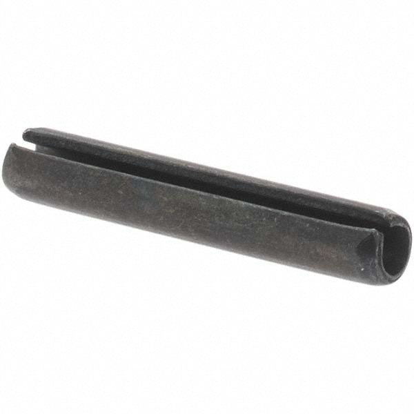 Slotted Spring Pin: 0.125" Dia, 3/4" Long, 1070-1090 Alloy Steel