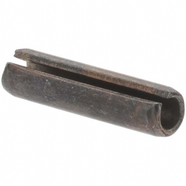 Slotted Spring Pin: 0.125" Dia, 1/2" Long, 1070-1090 Alloy Steel