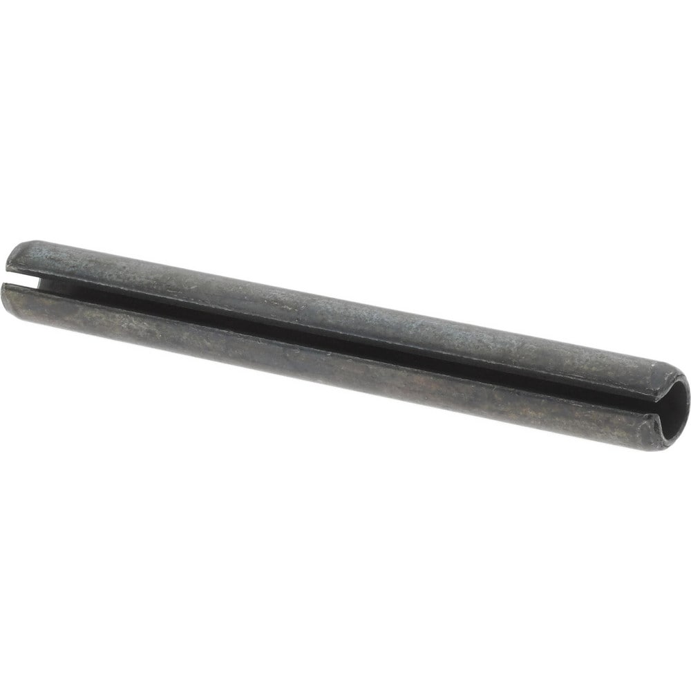 Slotted Spring Pin: 0.25" Dia, 2-1/4" Long, 1070-1090 Alloy Steel