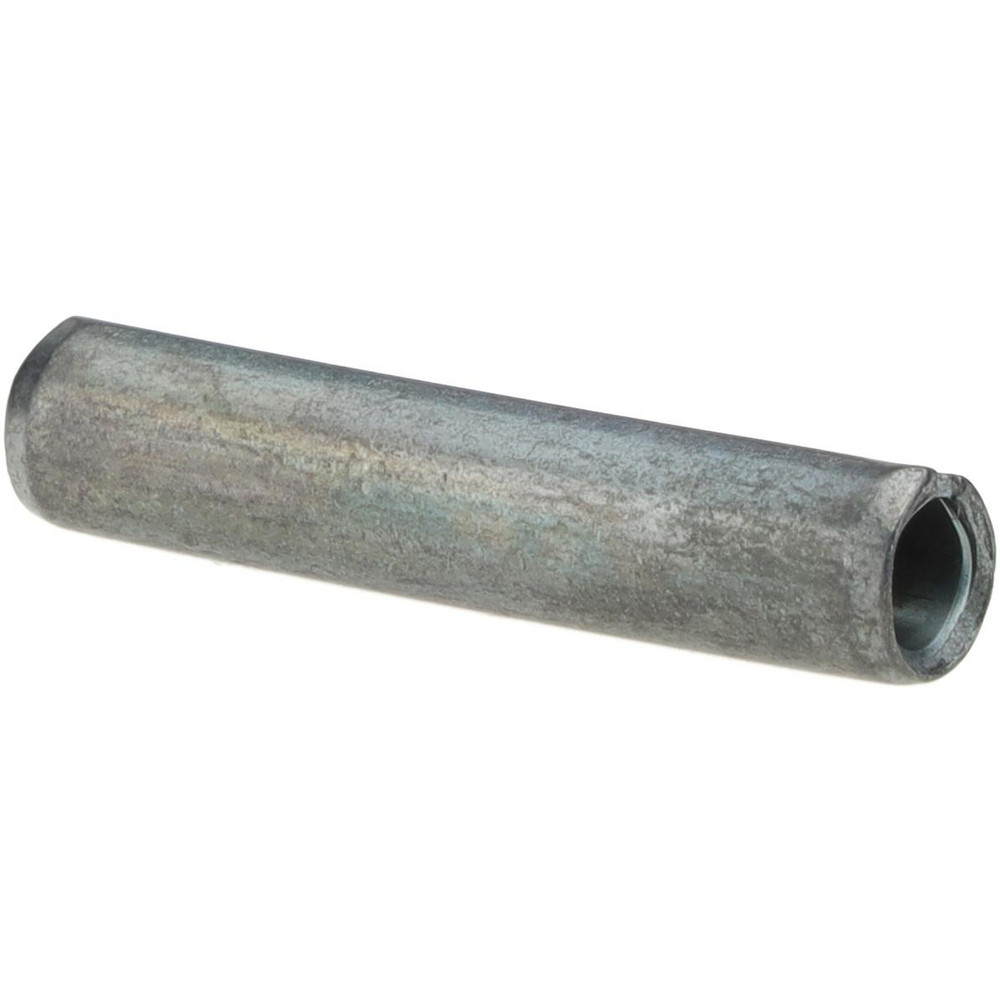 Slotted Spring Pin: 0.25" Dia, 1-1/4" Long, 1070-1090 Alloy Steel