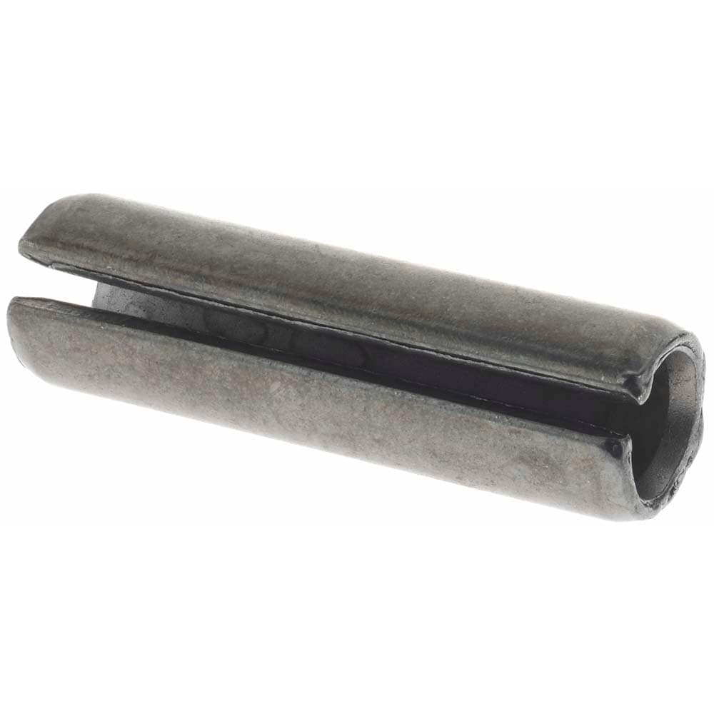 Slotted Spring Pin: 0.5" Dia, 1-3/4" Long, 1070-1090 Alloy Steel