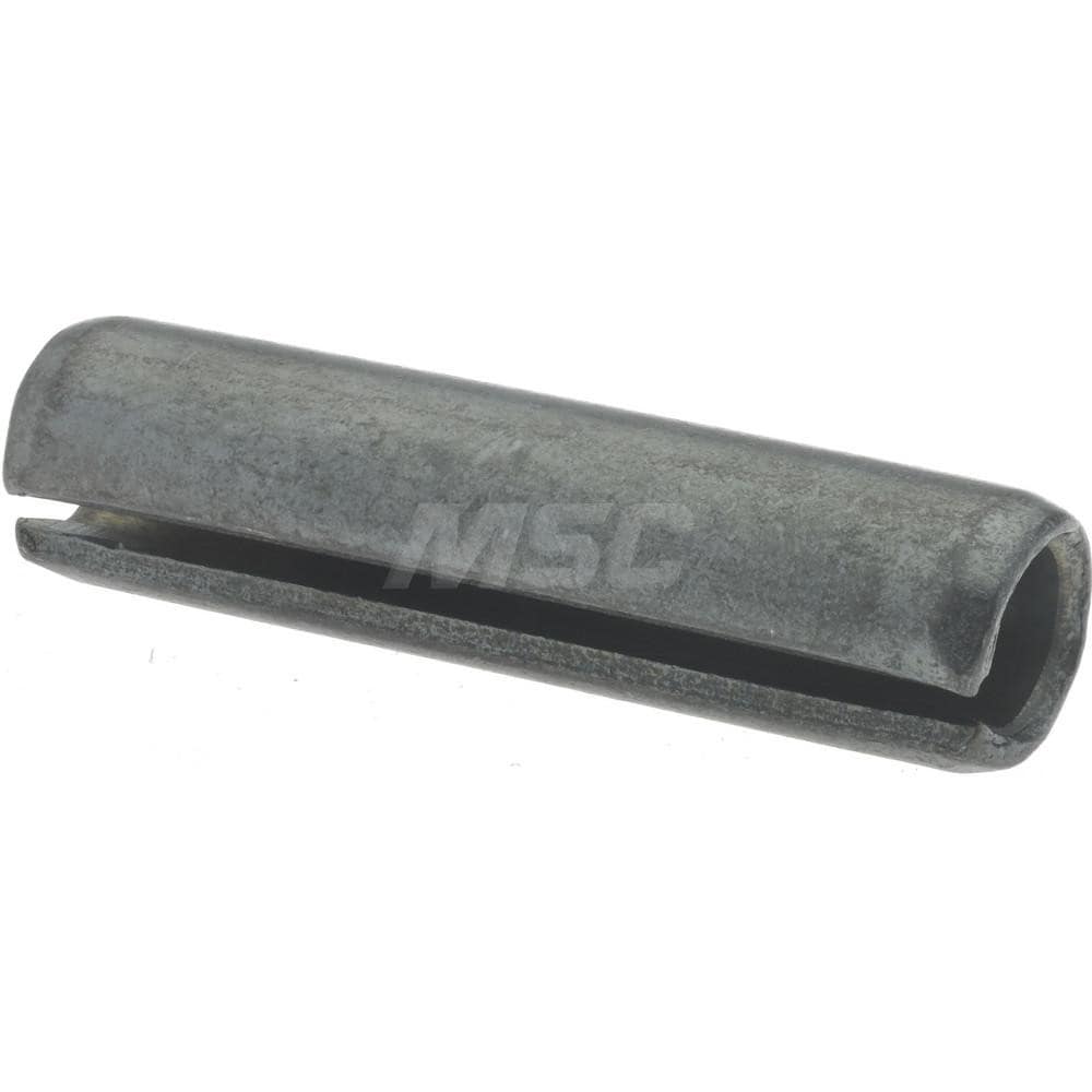 Slotted Spring Pin: 0.375" Dia, 1-1/2" Long, 1070-1090 Alloy Steel